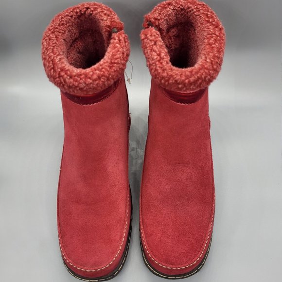 Land's End Suede Faux Fur Lined Booties - Picture 8 of 15